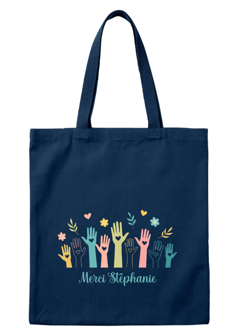 Sac régulier 'Le coeur sur la main' - Personnalisé