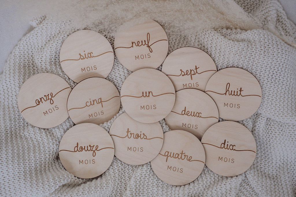 Pastilles d'étapes en bois