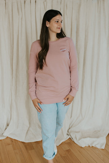 Chandail d'allaitement "maman" design cœur