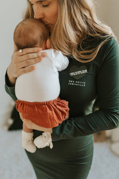 Robe d'allaitement maman personnalisée brodée – Balloune Design