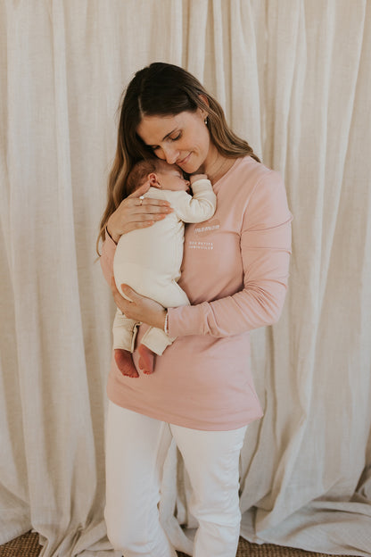 Chandail d'allaitement avec fermetures éclair - "maman" design-Cœur - À PERSONNALISER