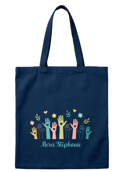 Sac régulier 'Le coeur sur la main' - Personnalisé