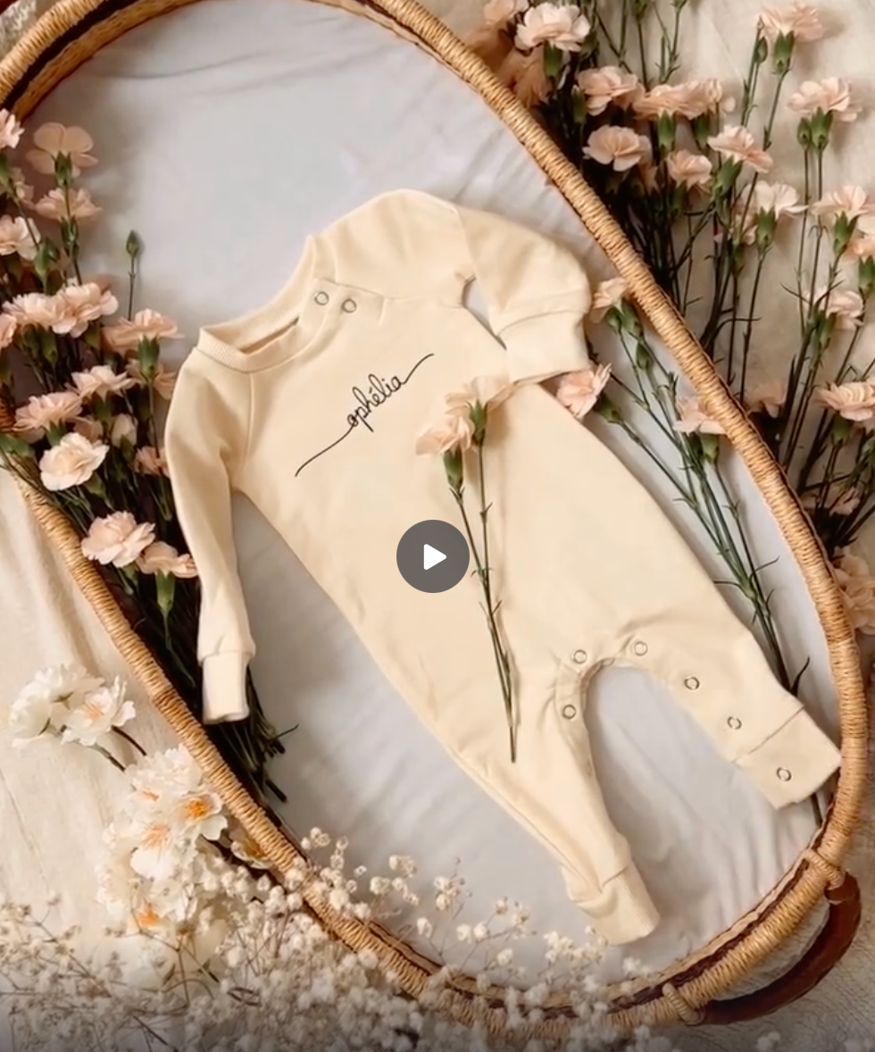 Pyjama manches et jambes longues - Vanille