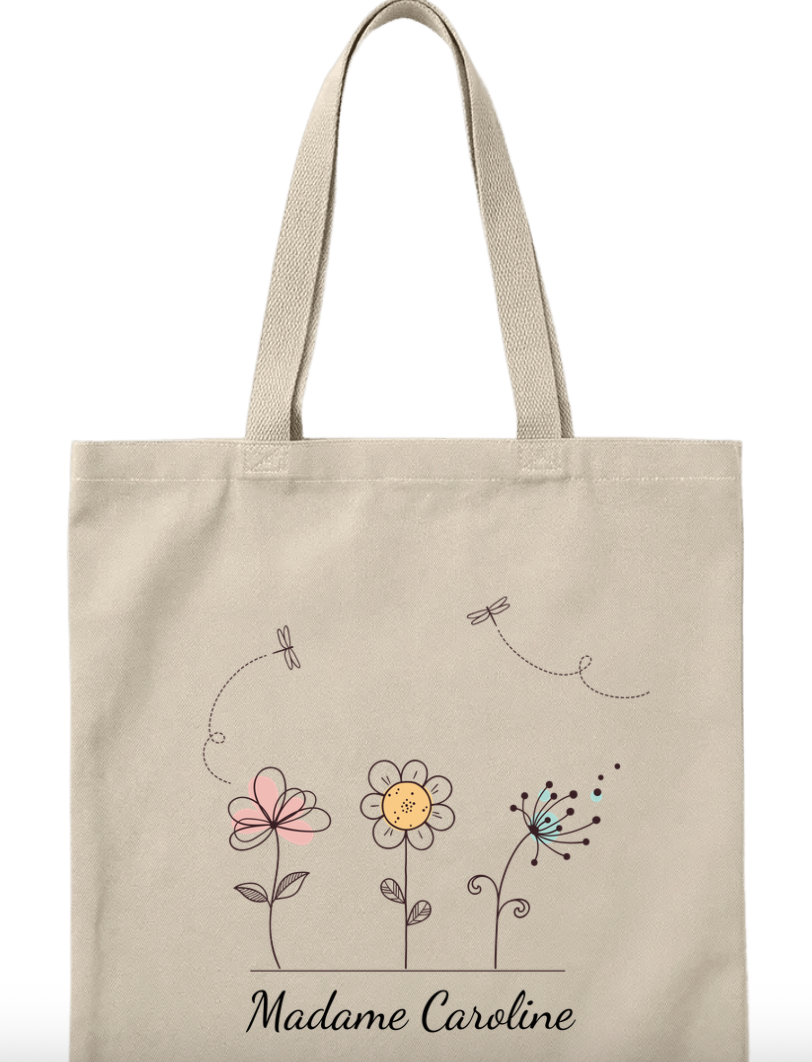 Sac régulier Fleurs enfantines - Personnalisé