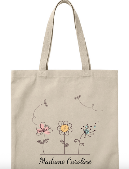 Sac régulier Fleurs enfantines - Personnalisé