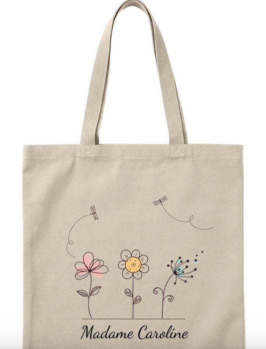Sac régulier Fleurs enfantines - Personnalisé