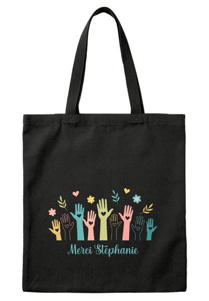 Sac régulier 'Le coeur sur la main' - Personnalisé