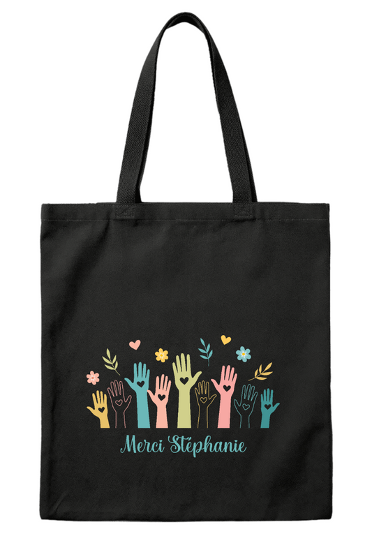 Sac régulier 'Le coeur sur la main' - Personnalisé