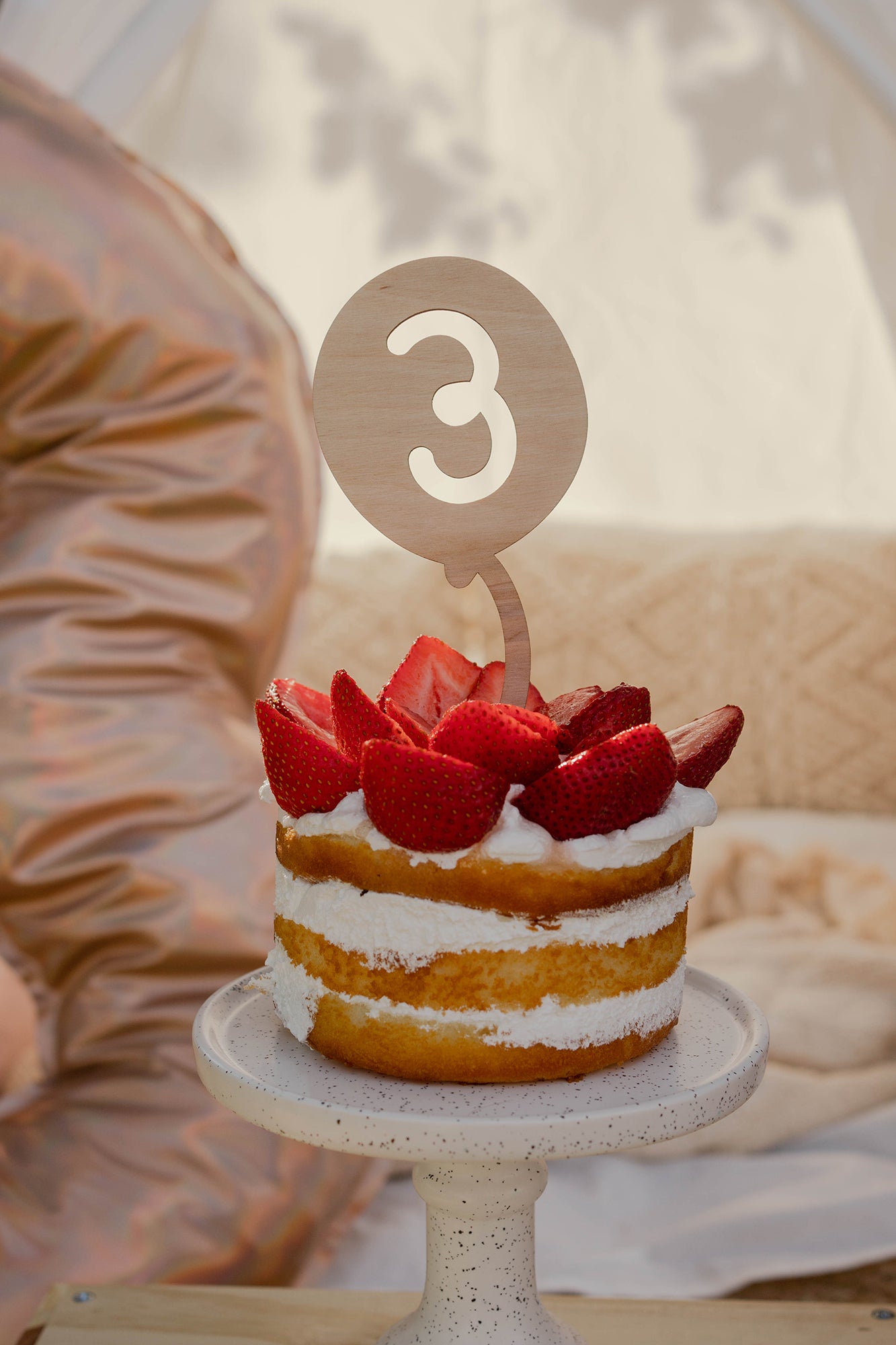 *prêt-à-partir* Cake topper - balloune "3"