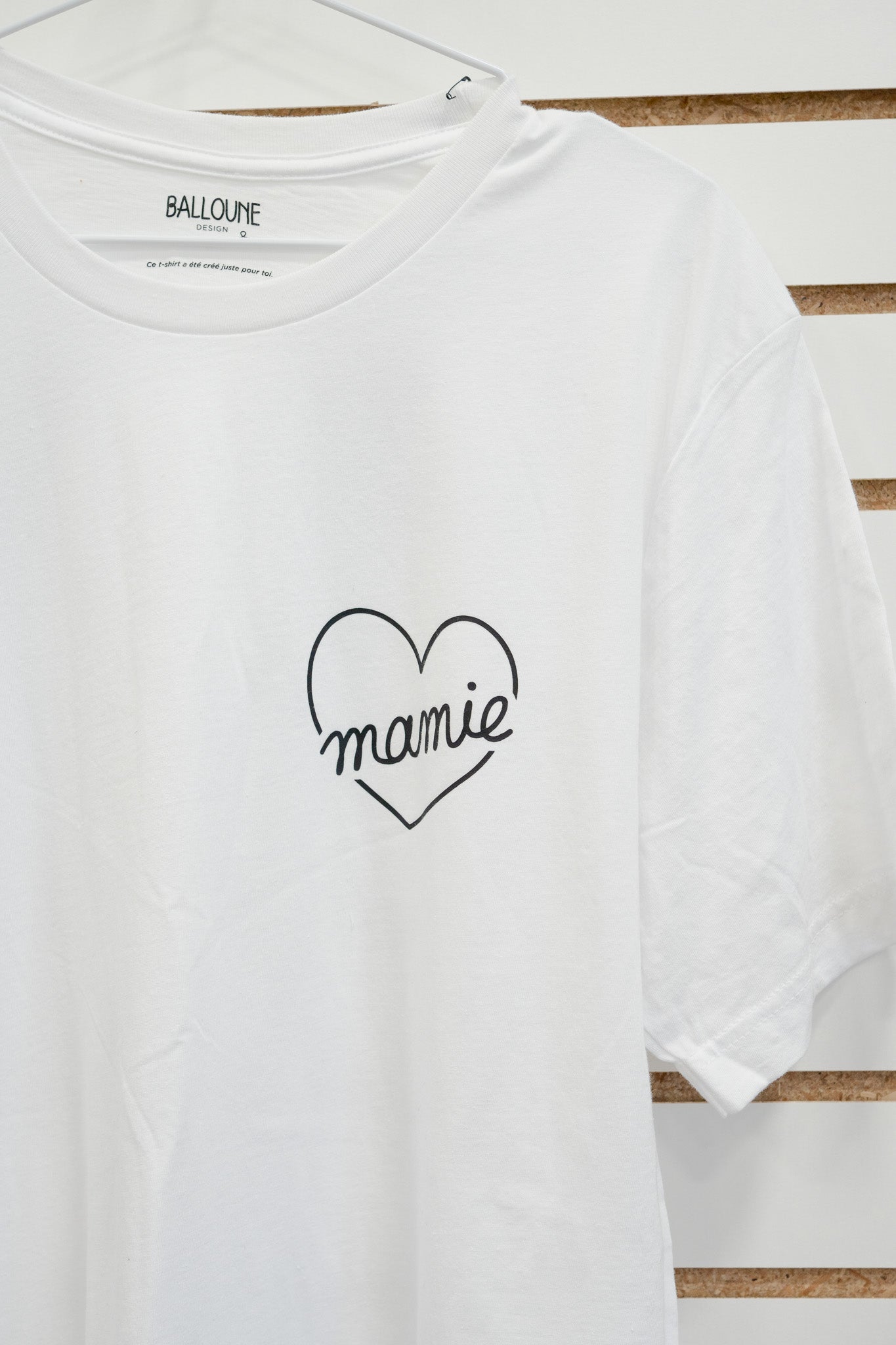 *prêt-à-partir* T-shirt design-cœur "MAMIE" Blanc - M unisexe