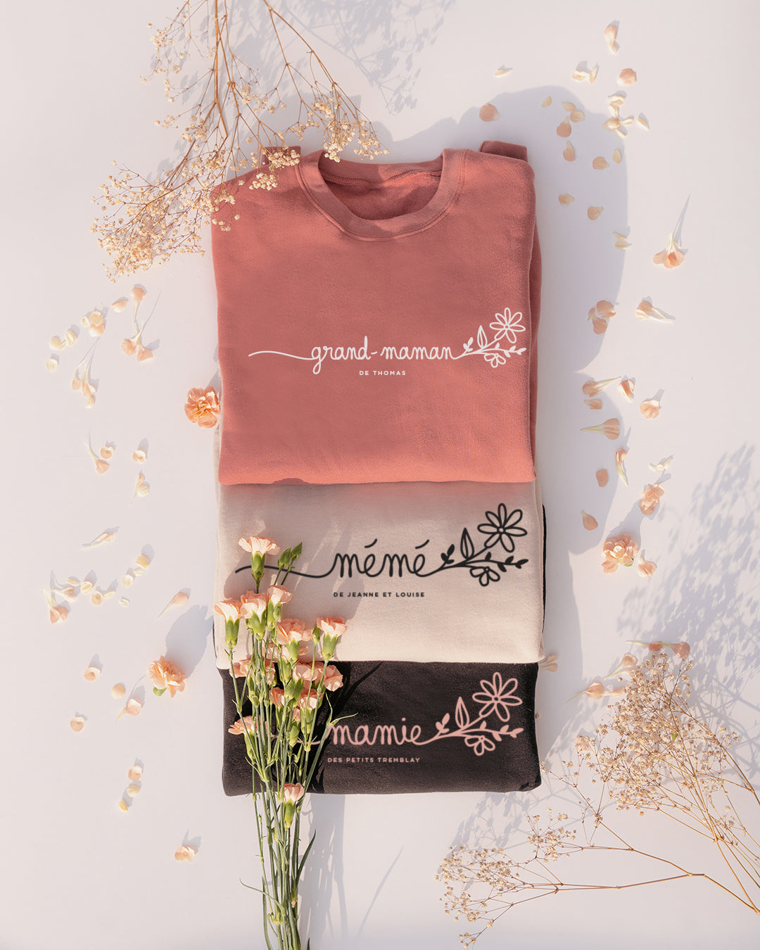 Crewneck BOUQUET pour grand-maman - À PERSONNALISER