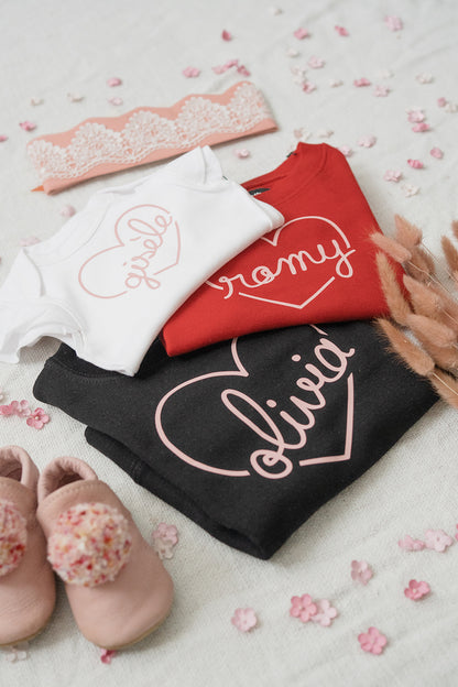 COEUR AVEC PRÉNOM - Cache-couche