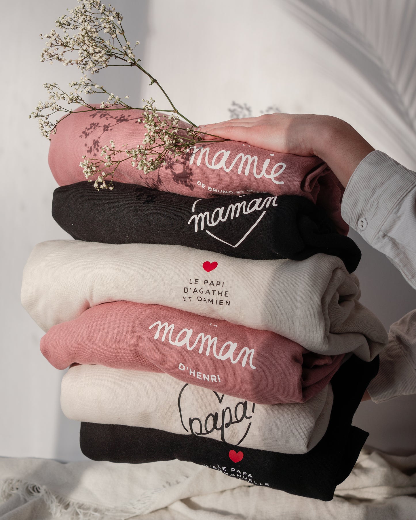 COEUR MAMAN, PAPA, ... - T-shirt et crewneck adulte