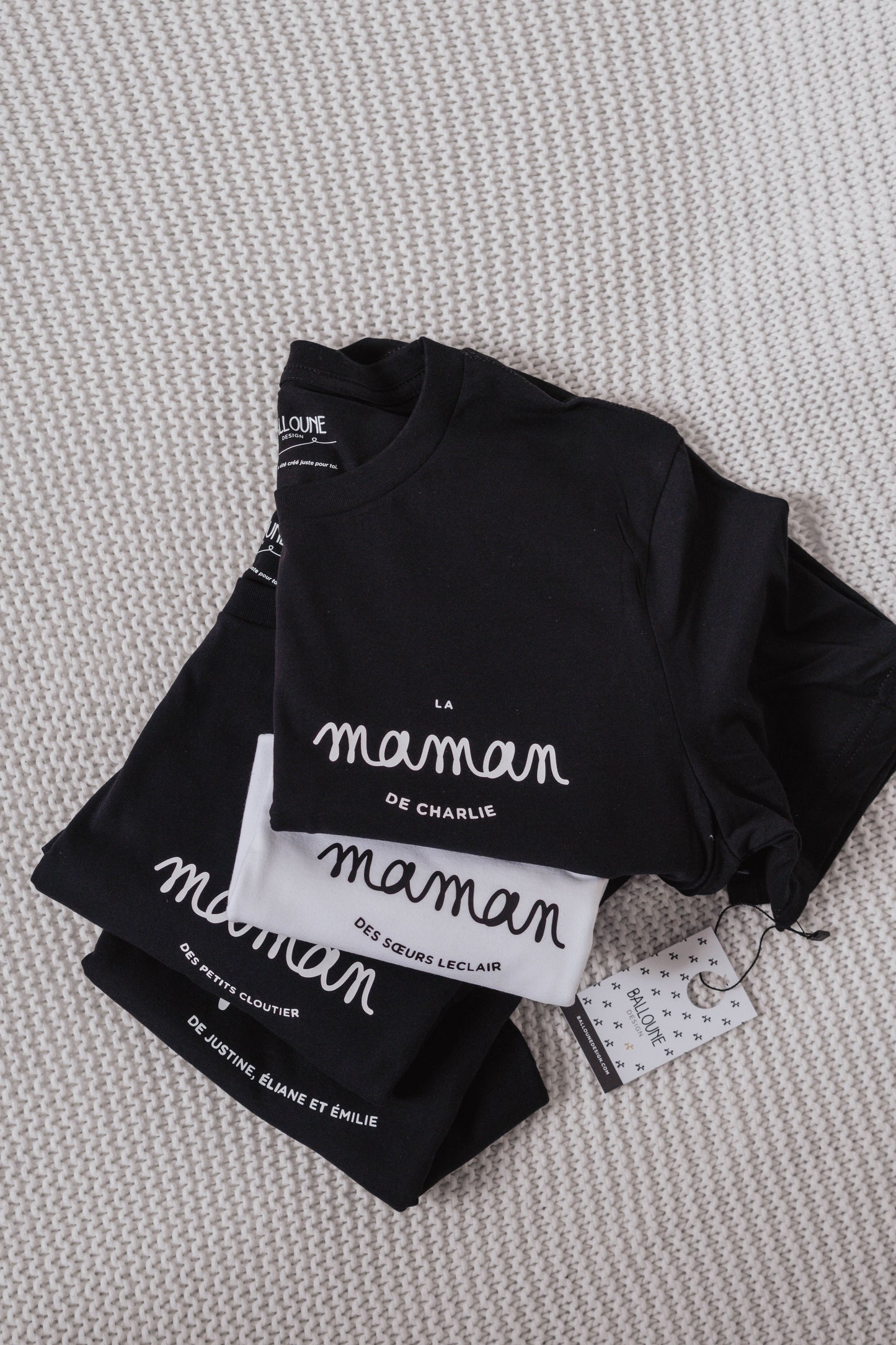 Design LA MAMAN DE  / LE PAPA DE  - T-shirt et crewneck