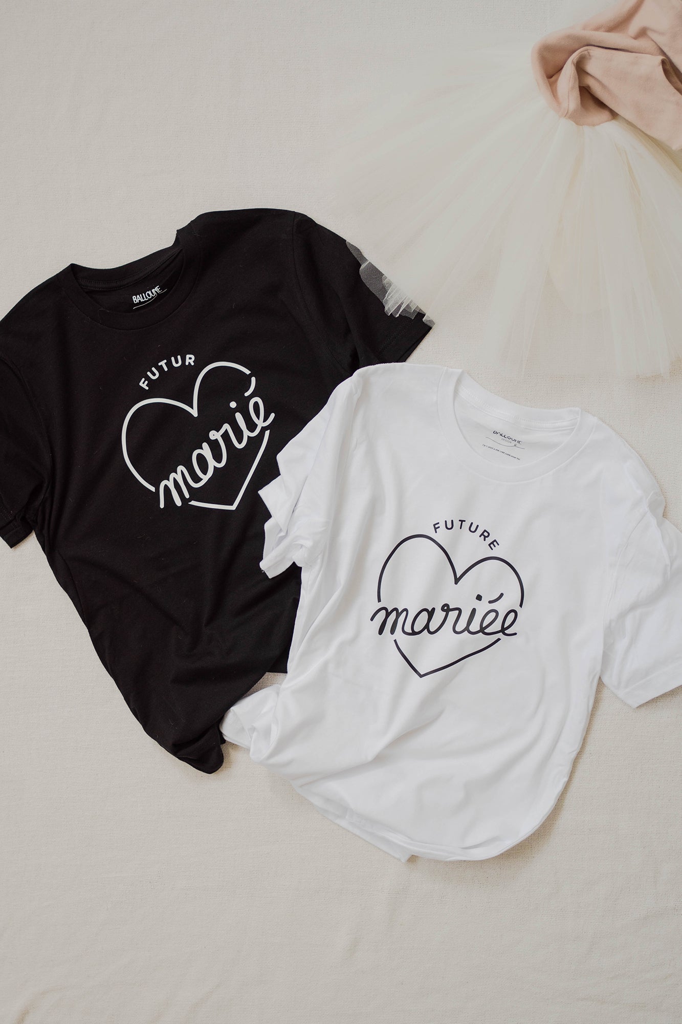 *prêt-à-partir* T-shirt design-cœur "futur marié" Noir - L