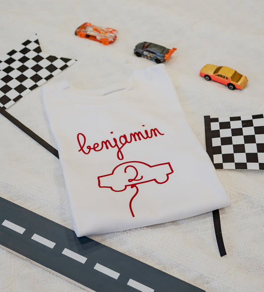 ANNIVERSAIRE VOITURE - Cache-couche te t-shirt