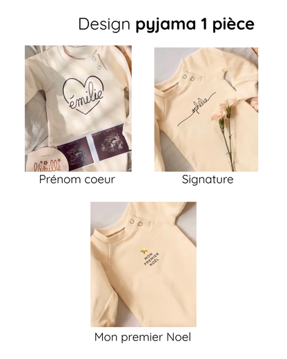 Pyjama manches et jambes longues - Vanille