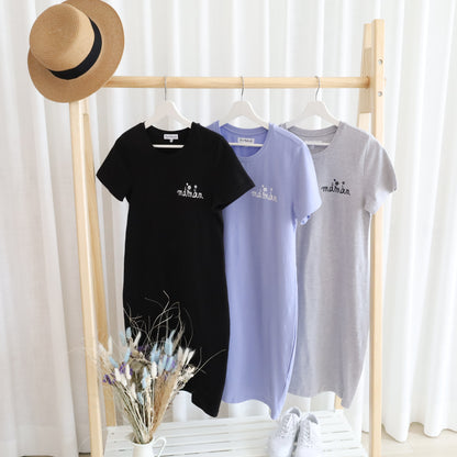 Robe t-shirt "maman" design fleuri