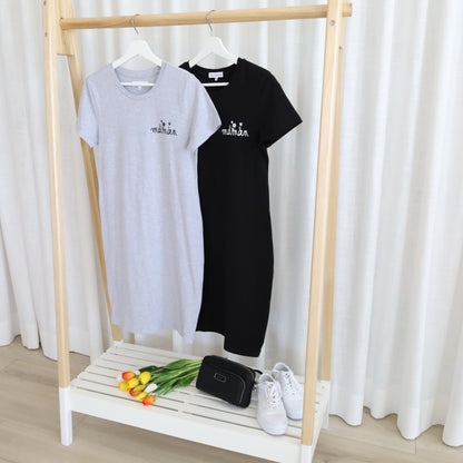 Robe t-shirt "maman" design fleuri