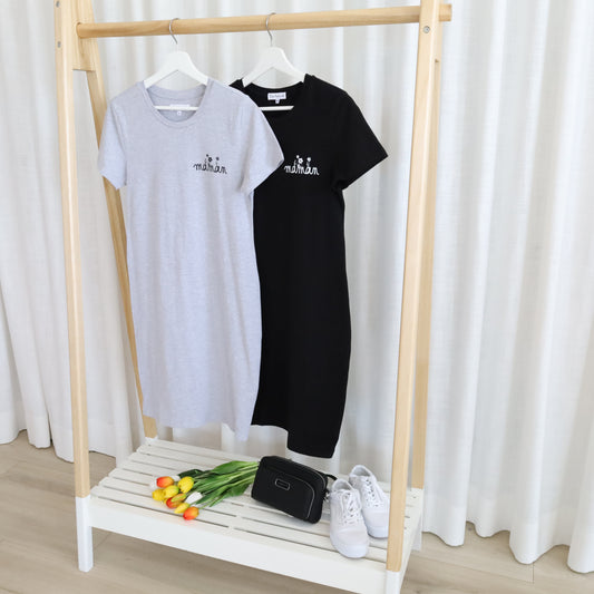 Robe t-shirt "maman" design fleuri