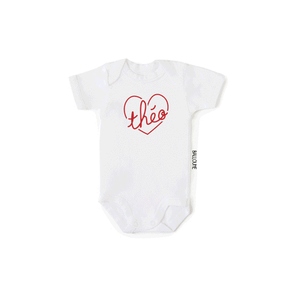 COEUR AVEC PRÉNOM - Cache-couche