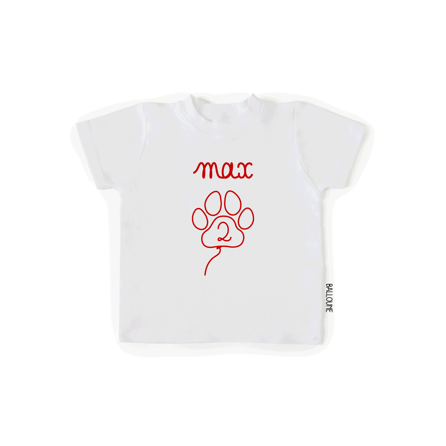 T-shirt anniversaire PATTE personnalisé - manches courtes