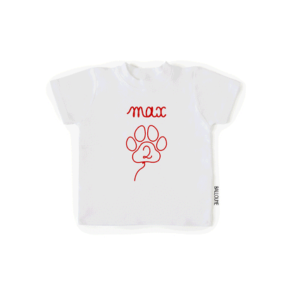 T-shirt anniversaire PATTE personnalisé - manches courtes