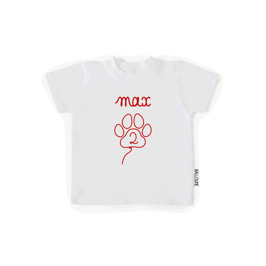 T-shirt anniversaire PATTE personnalisé - manches courtes