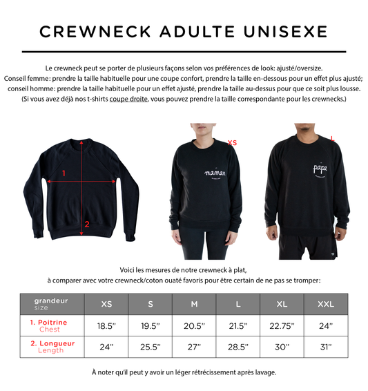 Crewneck FLEURI adulte - À PERSONNALISER