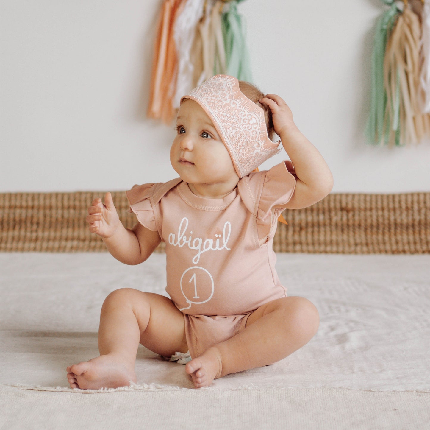 *prêt-à-partir* Couronne de fête réversible avec dentelle