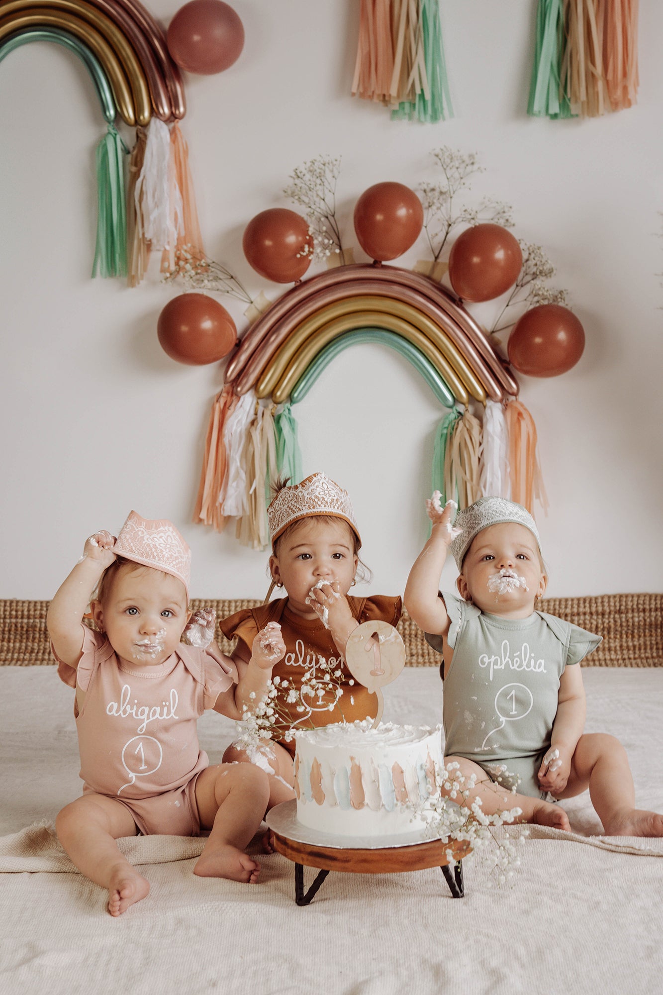 *prêt-à-partir* Couronne de fête réversible avec dentelle