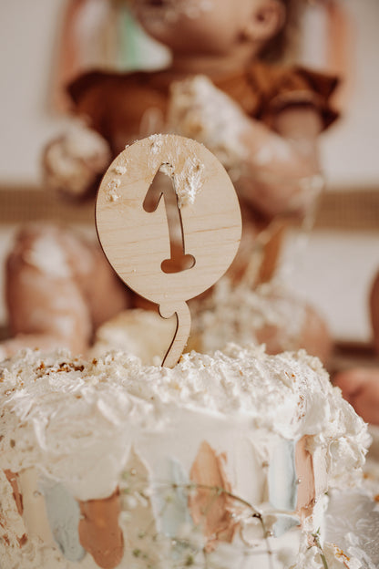 *prêt-à-partir* Cake topper - balloune "3"