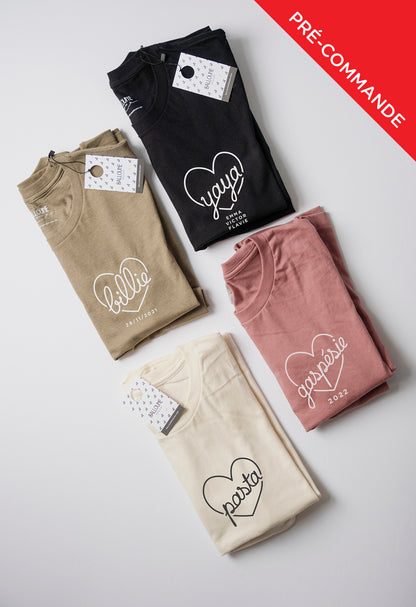 T-shirt CŒUR adulte - À PERSONNALISER