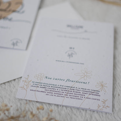 Carte de vœux à planter "la vie est belle avec toi"