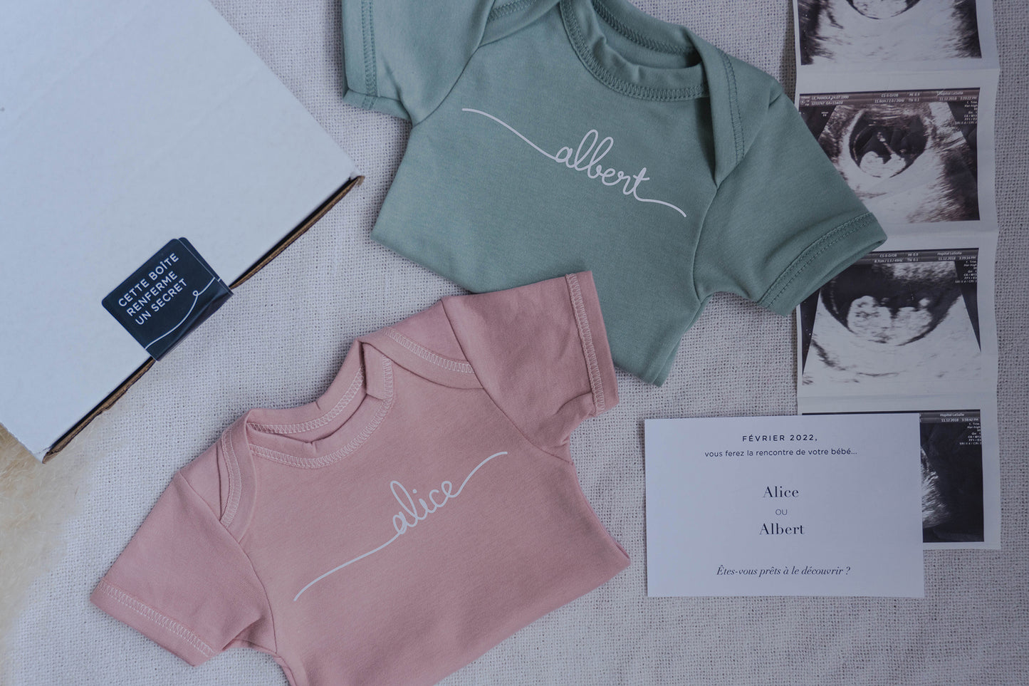 Boîte "Gender Reveal" personnalisée