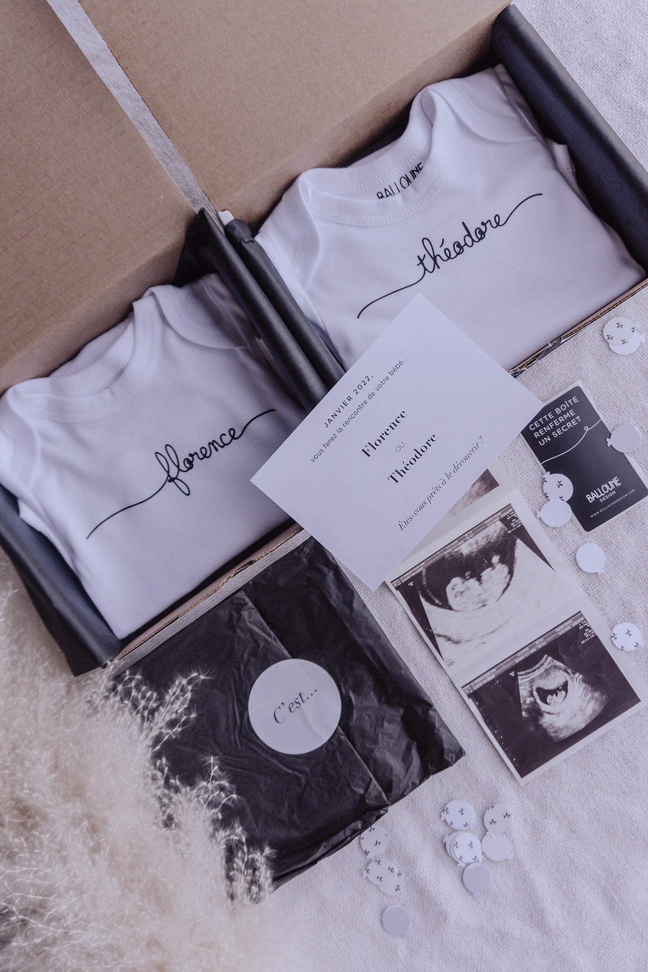 Boîte "Gender Reveal" personnalisée