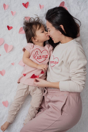 Crewneck CŒUR pour maman - À PERSONNALISER