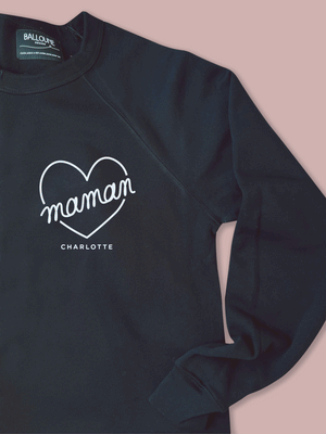 Ouvrir l&#39;image dans le diaporama, Design COEUR MAMAN ou PAPA - Crewneck
