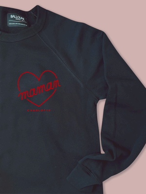 Crewneck CŒUR pour maman - À PERSONNALISER