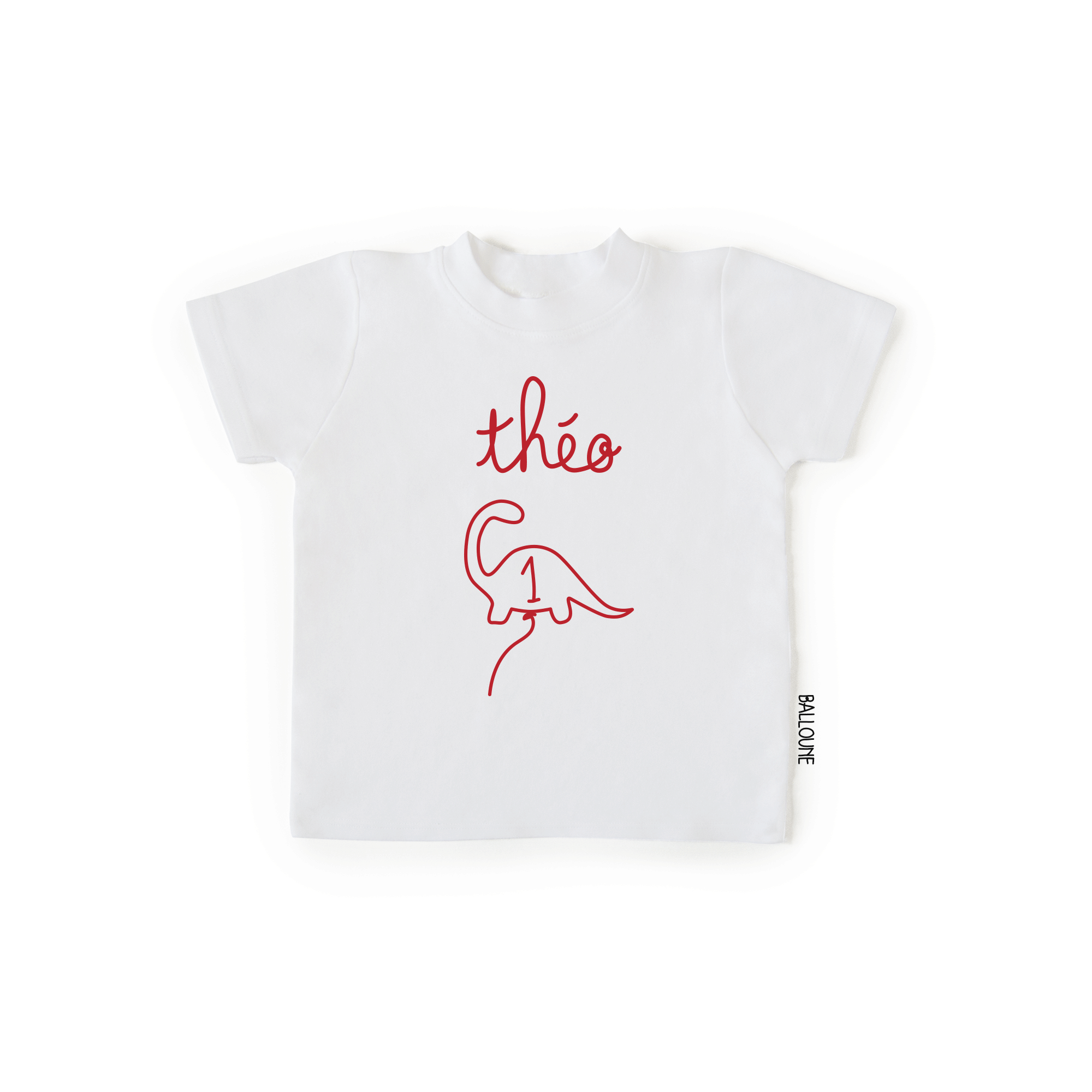 T-shirt anniversaire DINO personnalisé - manches courtes