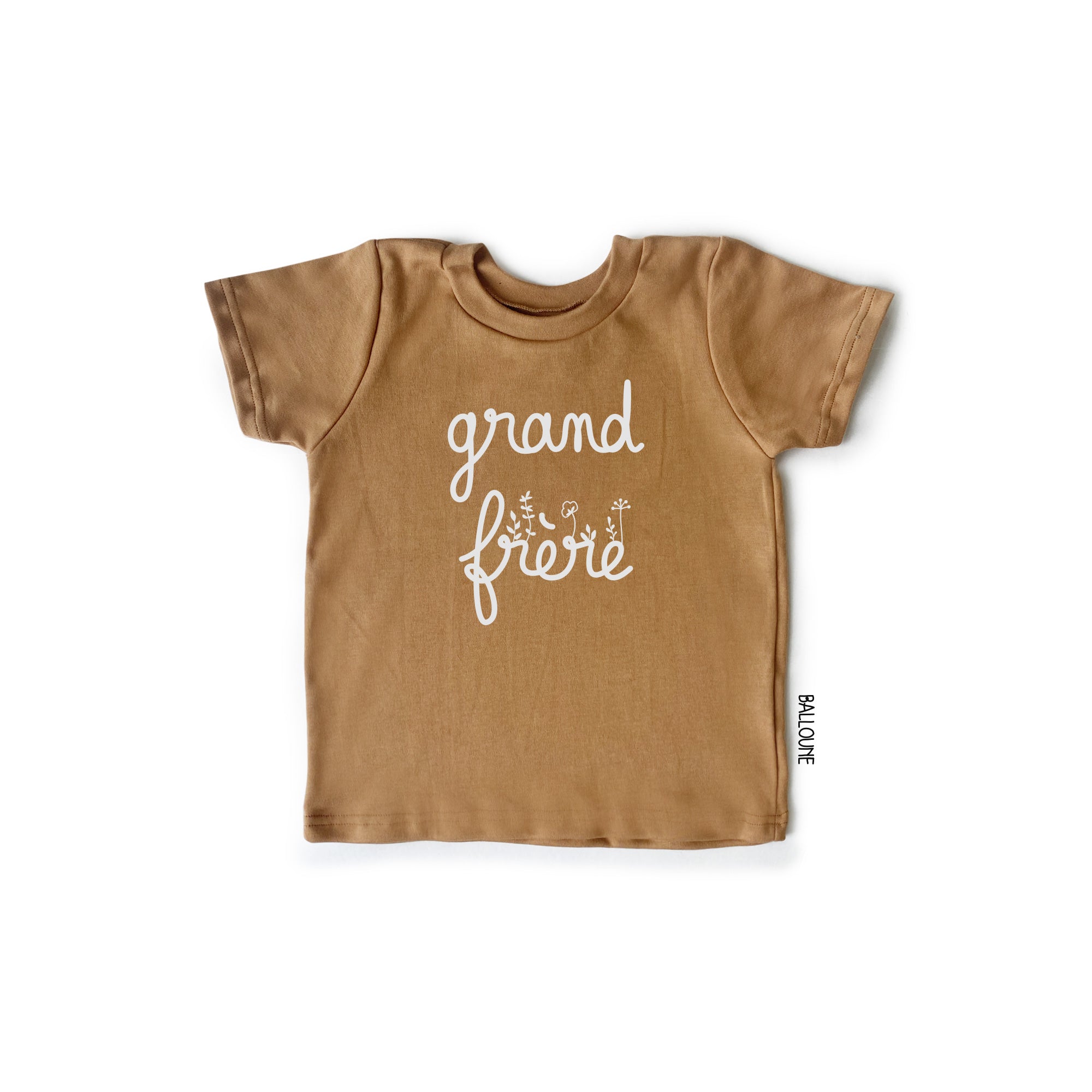 T-shirt "grand frère" design FLEURI