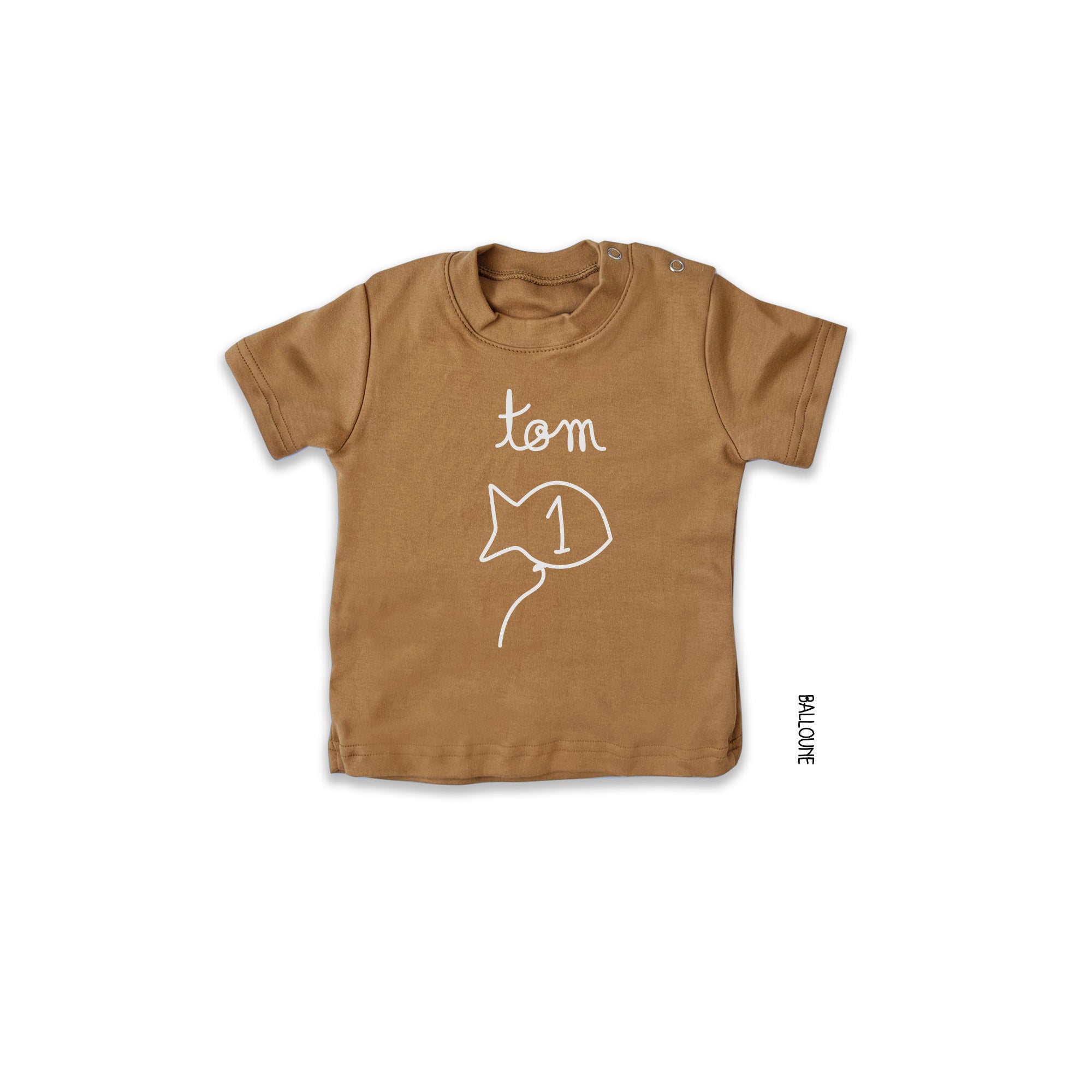 T-shirt anniversaire POISSON personnalisé - manches courtes