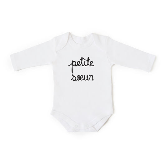 Cache-couche PETITE SŒUR blanc à manches longues