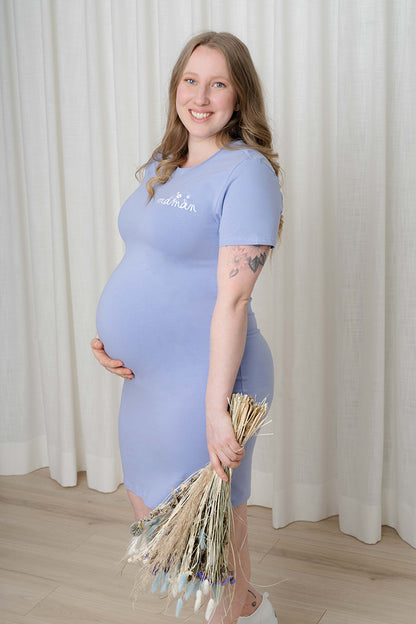 Robe t-shirt "maman" design fleuri