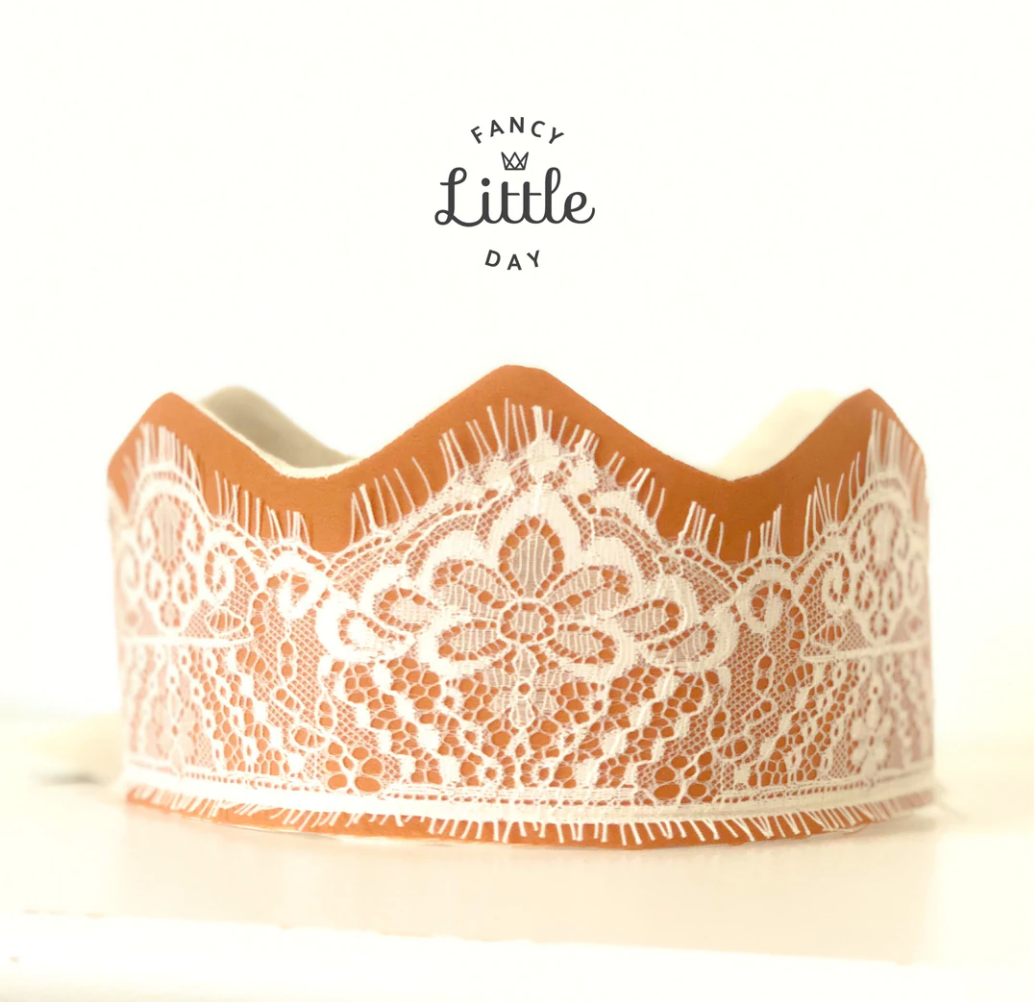 *prêt-à-partir* Couronne de fête réversible avec dentelle