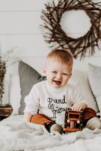 T-shirt GRAND FRÈRE blanc à manches longues