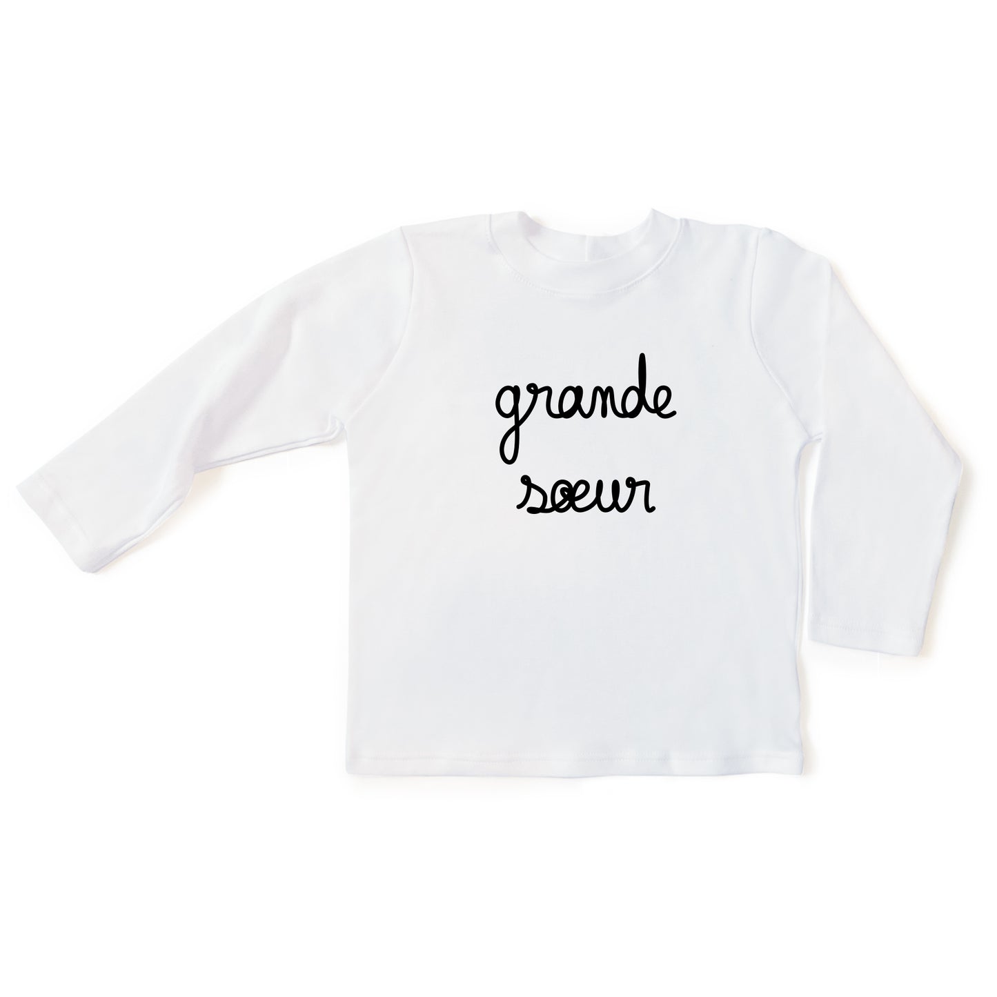 T-shirt GRANDE SŒUR blanc à manches longues