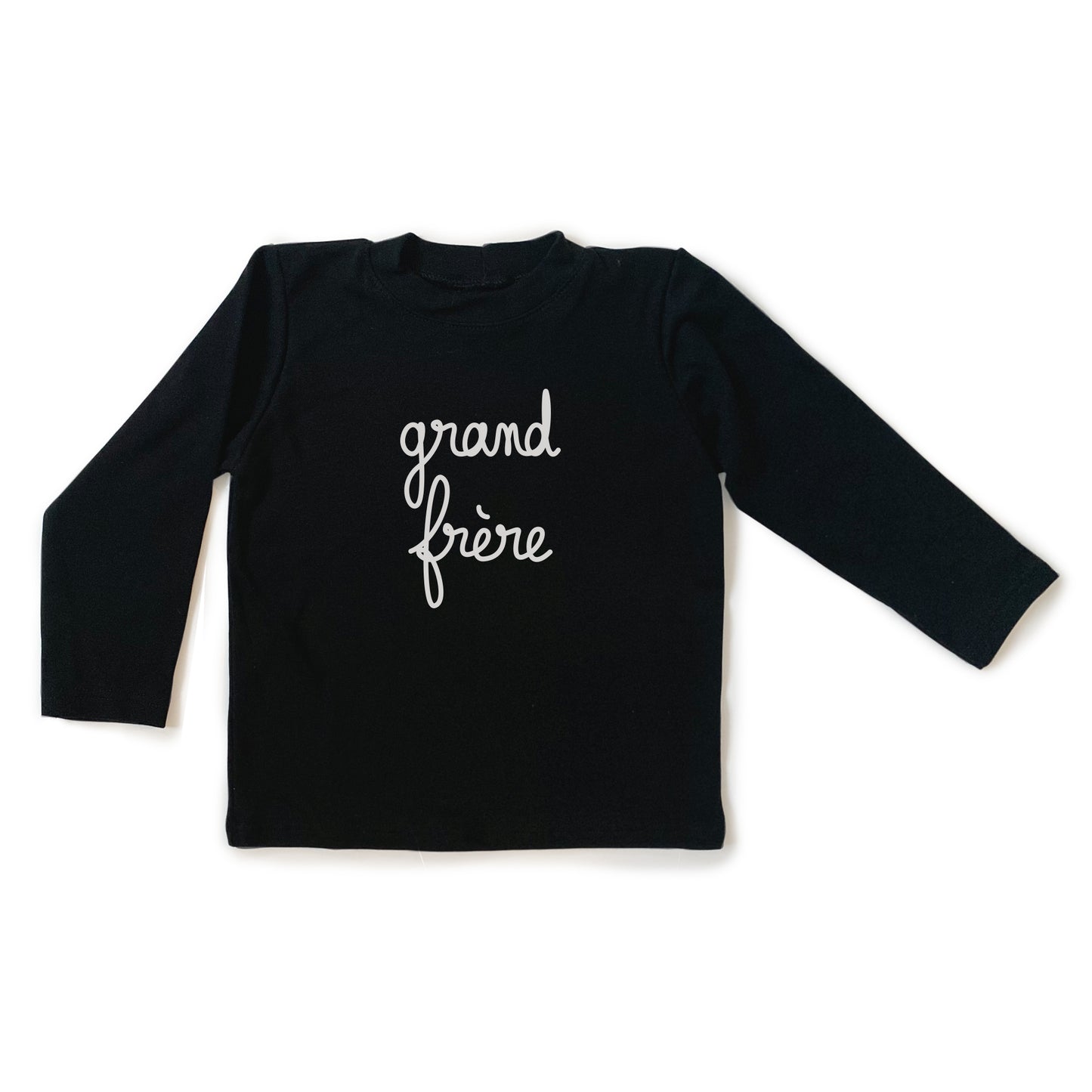 T-shirt GRAND FRÈRE noir à manches longues
